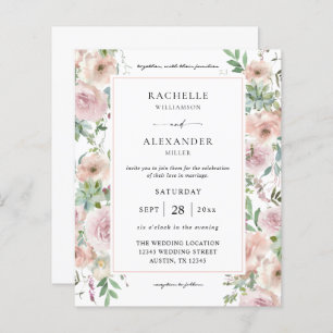 Papier Budget Blush rose Floral & Mariage Succulent 2