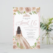 Papier Budget Blush Rose Gold Princess Tiara Sweet 16 (Debout devant)