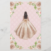 Papier Budget Blush Rose Gold Princess Tiara Sweet 16 (Dos)