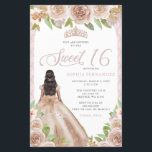 Papier Budget Blush Rose Gold Princess Tiara Sweet 16<br><div class="desc">Budget Blush Rose or Floral Princesse Tiara Sweet 16 Invitation</div>