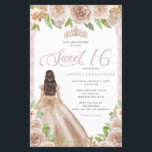 Papier Budget Blush Rose Gold Princess Tiara Sweet 16<br><div class="desc">Budget Blush Rose or Floral Princesse Tiara Sweet 16 Invitation</div>