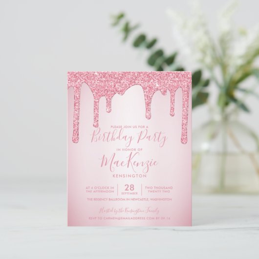 Papier BUDGET Blush rose Parties scintillant Drivers Chaq (Debout devant)
