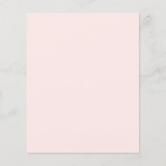 Papier Budget Blush Rose Rose Faire-part de mariage Flora (Dos)