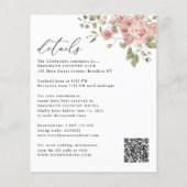 Papier Budget Blush Rose Rose Faire-part de mariage Flora (Dos)