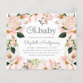 Papier Budget Blush Spring Floral Wreath Oh Baby shower (Devant)