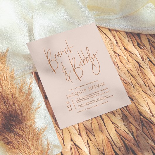 Papier Budget Blush & Terracotta Bridal Brunch & Bubbly