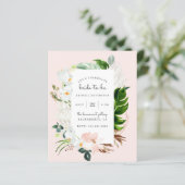 Papier Budget Blush & Tropical Green Fête des mariées (Debout devant)