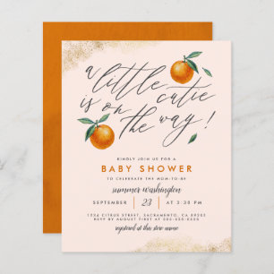 Papier Budget Blush Un Petit Baby shower Orange Cutie