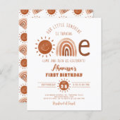 Papier Budget Bohème Arc-en-ciel Petit Soleil Premier Ann (Devant / Derrière)