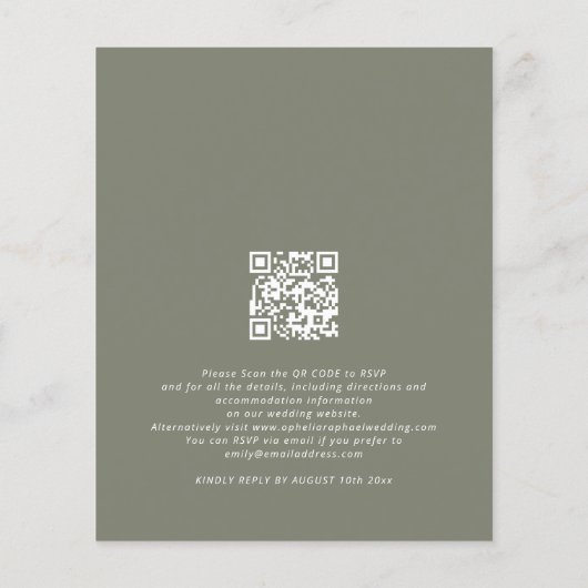 Papier Budget Bohème Fleurs d'Automne Sage Mariage Bohème (Dos)