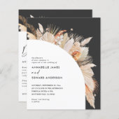 Papier budget bohème terre cuite pampas herbe mariage (Devant / Derrière)