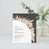 Papier budget bohème terre cuite pampas herbe mariage (Debout devant)