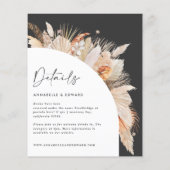 Papier budget bohème terre cuite pampas herbe mariage (Dos)