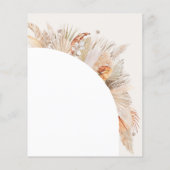 Papier budget bohème terre cuite pampas herbe mariage (Dos)