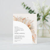 Papier budget bohème terre cuite pampas herbe mariage (Debout devant)