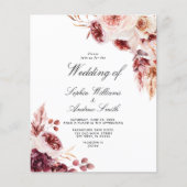 Papier Budget Bohemian Elegant Rustic Wedding Invitation (Devant)