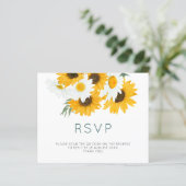 Papier Budget Bohemian Sunflower Mariage QR Code RSVP (Debout devant)