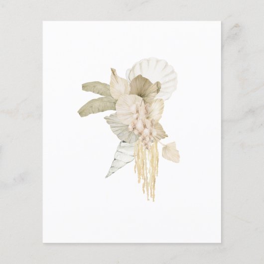 Papier Budget Boho 50e Mariage Invitation du Parti Annive (Dos)