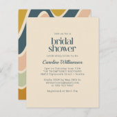 Papier Budget Boho Abstrait Wavy Turquoise Blush Fête des (Devant / Derrière)