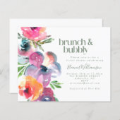 Papier Budget Boho Aquarelle Fleur Brich Brunch Bubbly (Devant / Derrière)