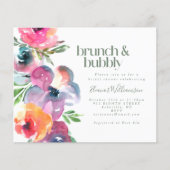 Papier Budget Boho Aquarelle Fleur Brich Brunch Bubbly (Devant)