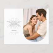 Papier Budget Boho Arch Classique Typographie Mariage pho (Dos)