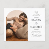 Papier Budget Boho Arch Classique Typographie Mariage pho (Devant)
