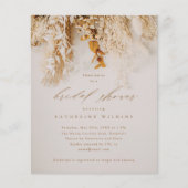 Papier Budget Boho Automne Fleurs de la nuptiale Douche I (Devant)