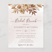 Papier Budget Boho Automne Floral Bridal Brunch Invitatio (Devant)