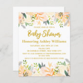 Papier Budget Boho Baby shower Invitation Genre Neutre (Devant / Derrière)