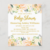 Papier Budget Boho Baby shower Invitation Genre Neutre (Devant)