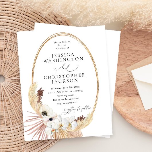 Papier Budget Boho Beach Blanc Floral Mariage