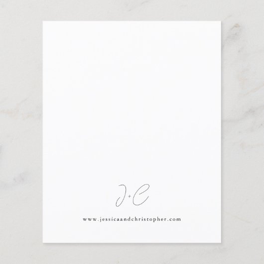 Papier Budget Boho Beach Blanc Floral Mariage (Dos)