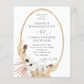 Papier Budget Boho Beach Blanc Floral Mariage (Devant)