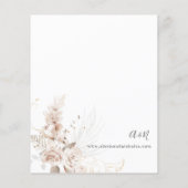 Papier Budget Boho Beach Tropical Beige Floral Mariage (Dos)