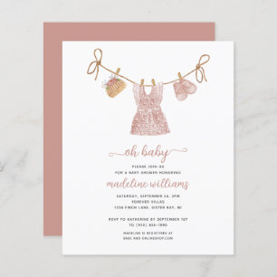 Papier BUDGET BOHO Bébé Vêtements Fille Oh Baby shower