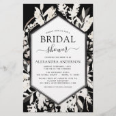 Papier Budget Boho Beige Black Botanique Fête des mariées (Devant)