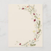 Papier Budget Boho Beige Florals Baby Brunch Invitation (Dos)