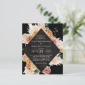 Papier Budget Boho Black Desert Faire-part de mariage (Debout devant)
