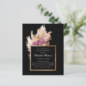 Papier Budget Boho Black, Gold Bridal Shower Invitation (Debout devant)