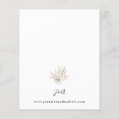 Papier Budget Boho Blanc Floral Mariage été (Dos)