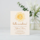 Papier Budget Boho Bonjour Sunshine Baby shower Invitatio (Debout devant)