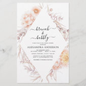 Papier Budget Boho Brunch et Fête des mariées Bubbly (Devant)