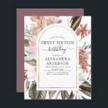 Papier Budget Boho Burgundy Sweet 16 Anniversaire Invitat<br><div class="desc">Budget Boho Dusty Rose et Bourgogne Floral Botanical Greenery Aquarelle et Faux Gold Foil Cadre géométrique Printemps ou Sweet sixteen d'été Fête d'anniversaire Invitations - comprend une belle et élégante typographie script avec des fleurs botaniques modernes et la verdure pour la spéciale Sweet 16 Anniversaire.</div>