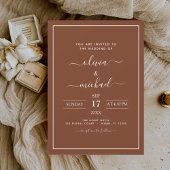 Papier Budget Boho Burnt Orange Faire-part de mariage