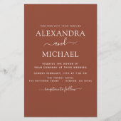 Papier Budget Boho Burnt Orange Photo Faire-part de maria (Devant)