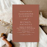 Papier Budget Boho Burnt Orange Wedding Invitations<br><div class="desc">Présentez votre mariage avec une touche de charme boho et une pop d'élégance orange brûlée avec notre Budget Boho Burnt Orange Wedding Invitations. Ces invitations élégantes et économiques sont conçues pour les couples qui souhaitent la chaleur et la vitalité de l'orange brûlé dans leur thème mariage tout en gardant leur...</div>