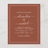 Papier Budget Boho Burnt Orange Wedding Invitations (Devant)
