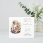 Papier Budget Boho Cake Florals Bohemian Wedding Invitati (Debout devant)