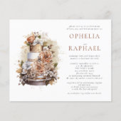 Papier Budget Boho Cake Florals Bohemian Wedding Invitati (Devant)